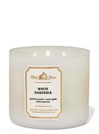 White Gardenia 3-Wick Candle - White Barn | Bath & Body Works
