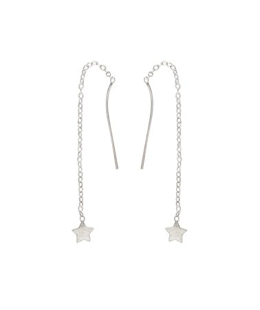 Earrings - Sterling Silver Star Chain Dangle Earrings - Accessories - Sportsgirl