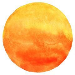 Orange Watercolor Circle