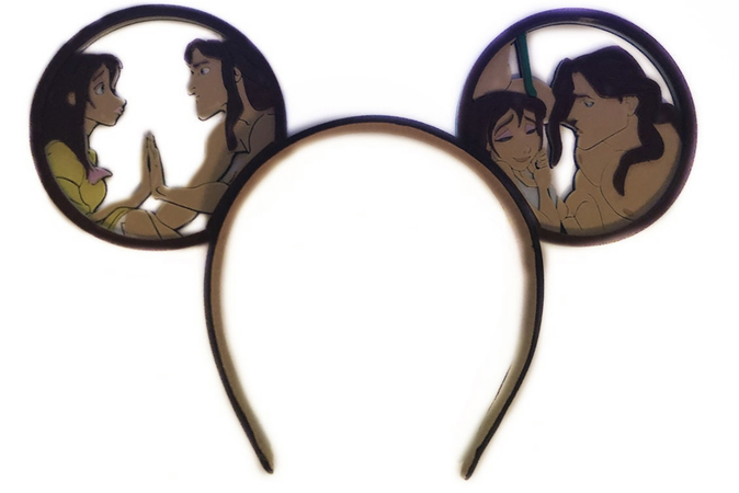 Tarzan and Jane 3D printed Mouse Ears by EarsEmporium on Etsy