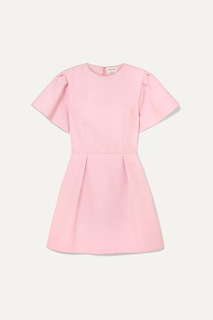 Pink Wool-blend crepe mini dress | Alexander McQueen | NET-A-PORTER