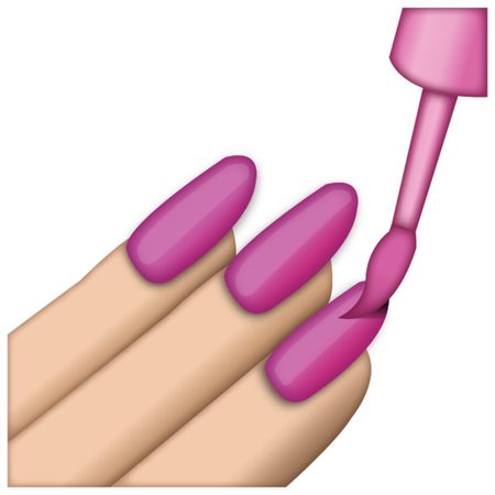 pink nail polish emoji