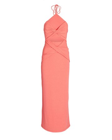 Significant Other Hallie Cut-Out Rib Knit Midi Dress | INTERMIX®