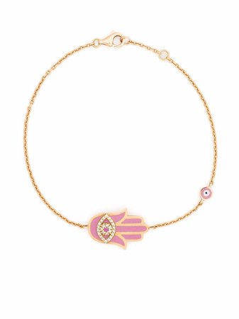 Monan Bracelet Hamsa Hand En Or 18ct Orné d'émail Et Diamants - Farfetch