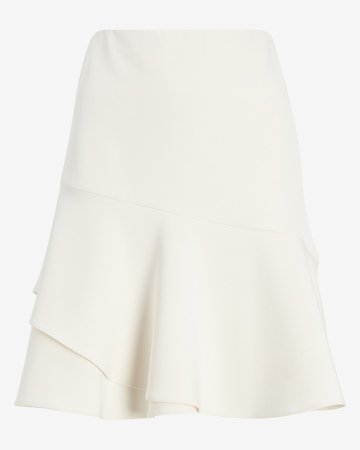 High Waisted Ruffle Mini Skirt
