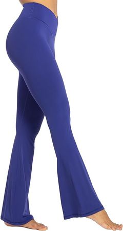 Amazon.com: Sunzel Flare Leggings, Crossover Yoga Pants with Tummy Control, High Waisted and Wide Leg, No Front Seam Lilac Small : Clothing, Shoes & Jewelry