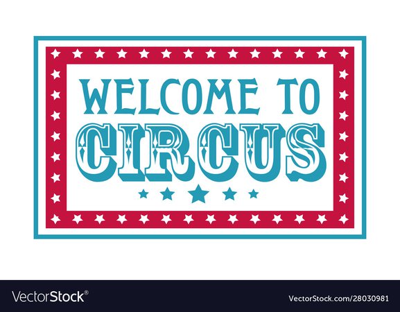 Fun fair and circus welcome sign isolated icon Vector Image