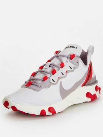 Nike React Element 55 - Red/White  | very.co.uk