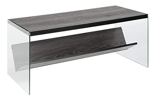 Amazon.com: Convenience Concepts Soho Coffee Table, Weathered Gray: Kitchen & Dining