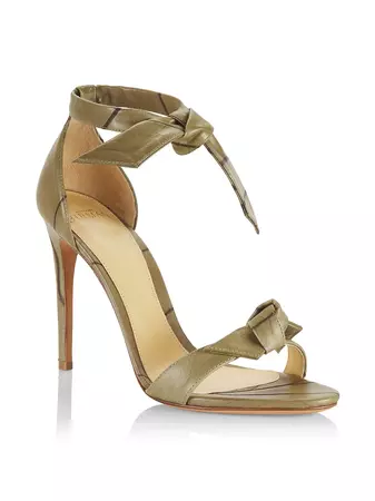 Shop Alexandre Birman Clarita Beleaf 100MM Leather Sandals | Saks Fifth Avenue