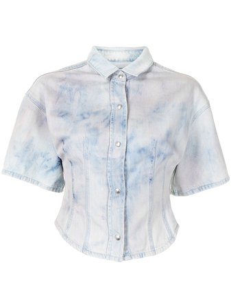 IRO tie-dye print shirt blue WM18MALAS - Farfetch