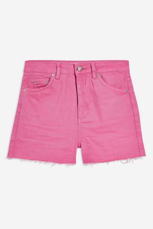 Pink Denim Mom Shorts - Topshop USA
