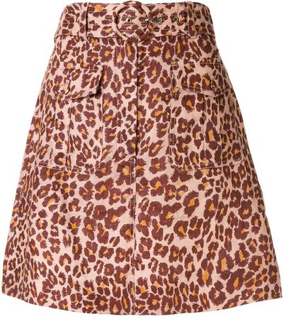 Resistance leopard print skirt