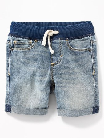 Karate Rib-Knit Waist Denim Shorts for Toddler Boys | Old Navy