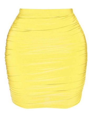 yellow tube skirt