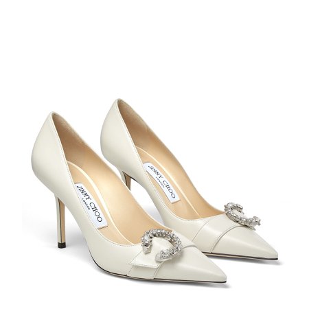 cream leather pumps with silver toe - Google Search