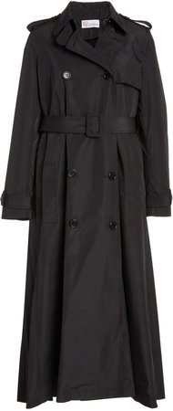 Red Valentino Pleated Shell Trench Coat