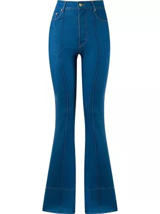 blue high waisted flared jeans - Google Search