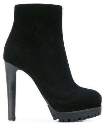 Black Sergio Rossi platform heeled boots A72430MCAZ01 - Farfetch