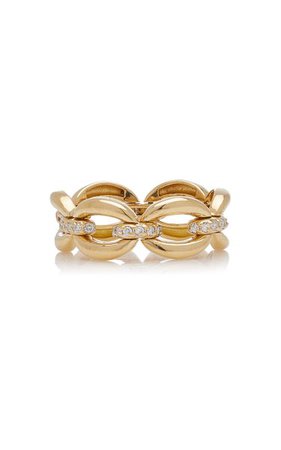 Catena 18k Yellow Gold Petite Ring By Nadine Aysoy | Moda Operandi