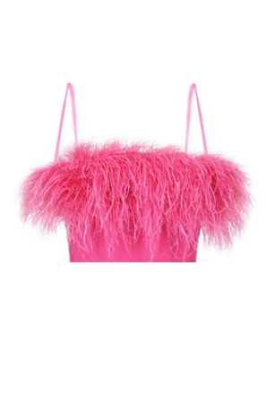 pink fur blouse