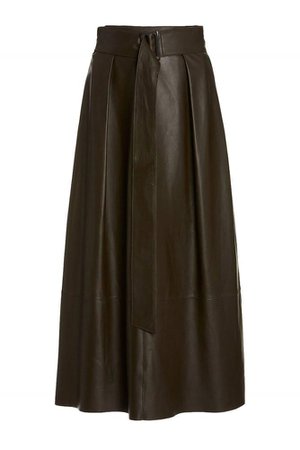 Vine Leather Belted Skirt | The New Trend