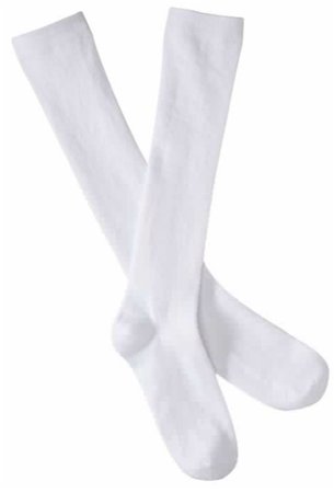 knee high white socks