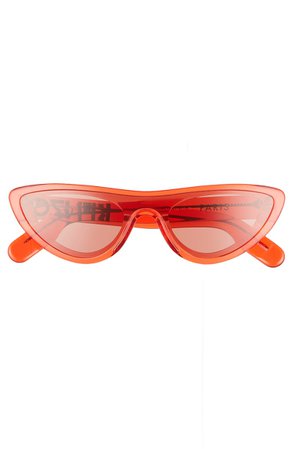 KENZO 55mm International Fit Cat Eye Shield Sunglasses