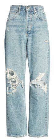 90s ripped loose fit jeans, nordstrom