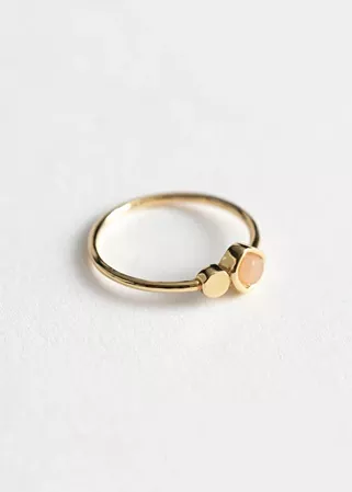 Stone and Stud Ring - Orange - Rings - & Other Stories