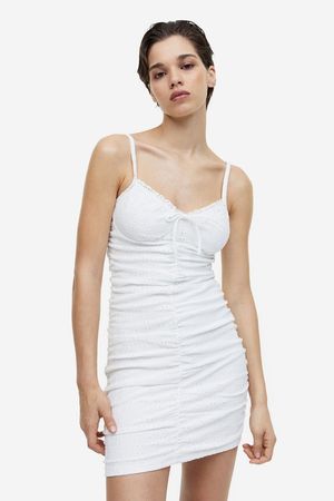 Draped Dress - White - Ladies | H&M US