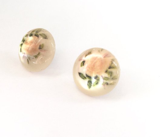 blush floral earrings - Google Search