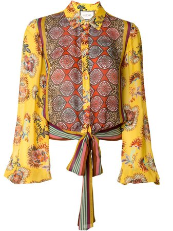 Multicolour Alexis Betony tie blouse A22001056299 - Farfetch