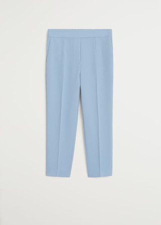 Straight-cut crop trousers - Women | Mango United Kingdom