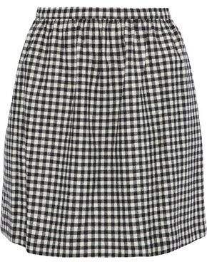 Checked Woven Mini Skirt