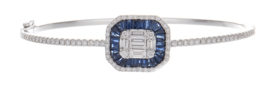 White Gold / Blue Diamond Bracelet