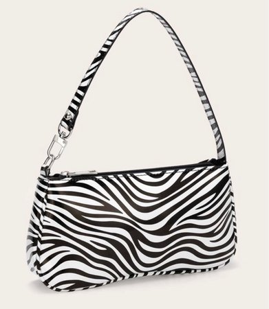 zebra print shoulder bag