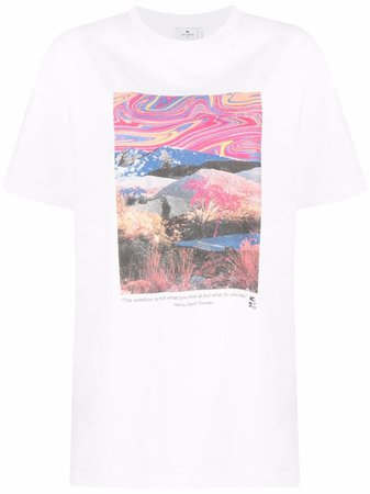 ETRO graphic-print Cotton T-shirt - Farfetch