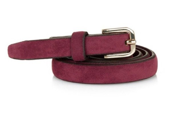 suede burgundy belt