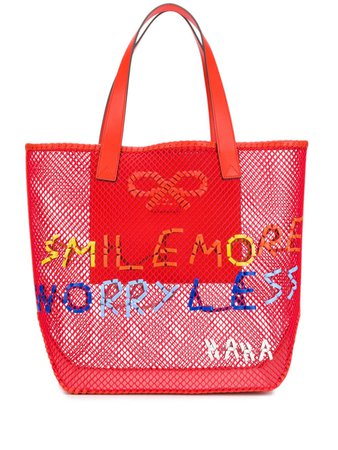 Anya Hindmarch Smile More mesh tote - Buy Online - Large Selection of Luxury Labels