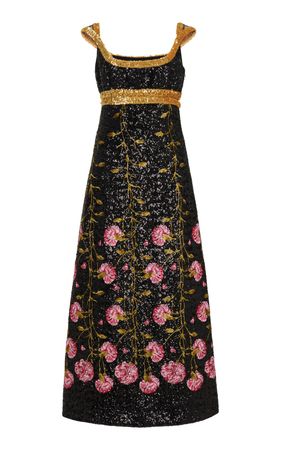 Floral Sequin Midi Dress By Giambattista Valli | Moda Operandi