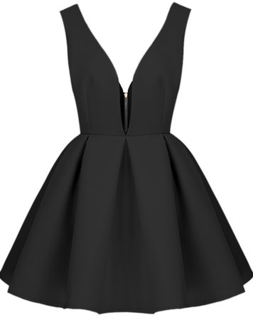 E474 Simple A-Line V-Neck Straps Black Short Homecoming Dress