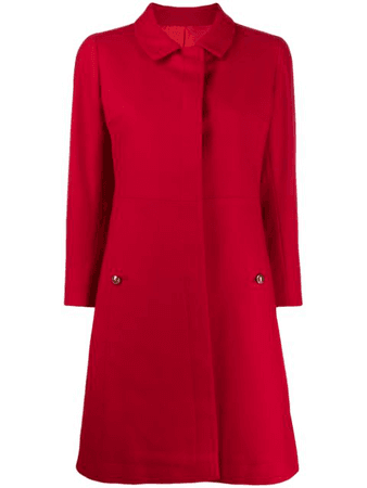 Pre-Owned A.n.g.e.l.o. Vintage Cult 1960s Peter Pan Collar A-line Coat In Red | ModeSens