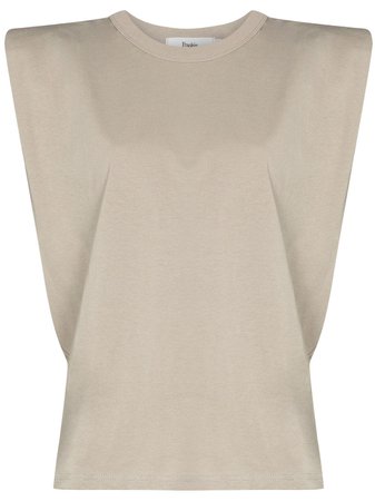 Frankie Shop Eva shoulder-pad T-shirt - Farfetch