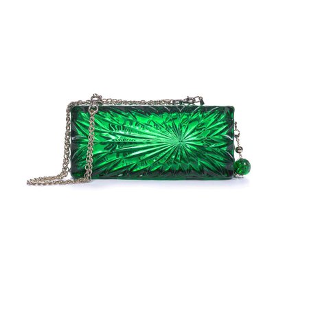 Carved Emerald clutch