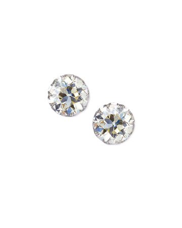 NM Estate Estate Edwardian Filigree Diamond Solitaire Stud Earrings | Neiman Marcus