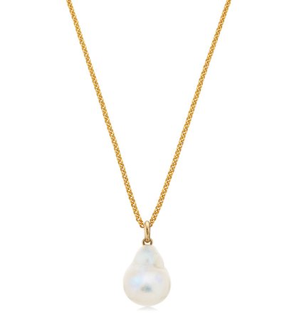 vintage gold pearl necklace