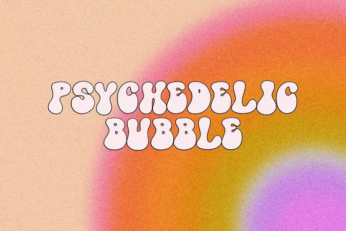 Psychedelic Bubble 70s font | Creative Market