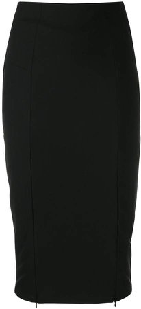 Murmur zip-up fitted skirt