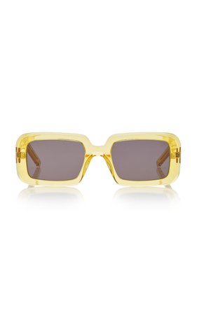 Sunrise Acetate Square-Frame Sunglasses By Saint Laurent | Moda Operandi